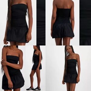 Black Mini Bubble Dress